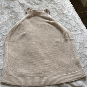 Banana Republic Cream Off-the-Shoulder Sleeveless Sweater